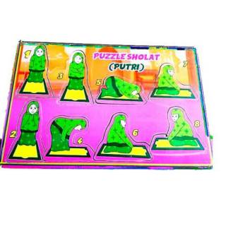 APE / MAINAN EDUKASI - PUZZLE KAYU SHOLAT PUTRI , MAINAN PAUD ,ANAK TK