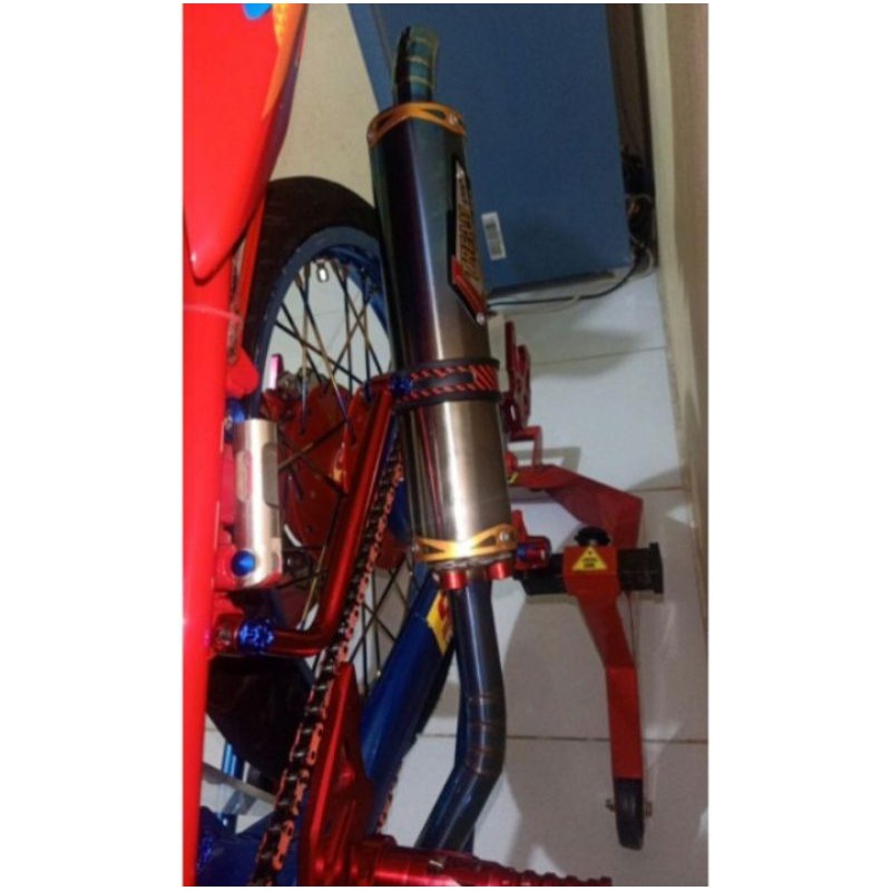 L knalpot L kenalpot pangkon knalpot L breket kenalpot L panjang 19cm almunium cnc