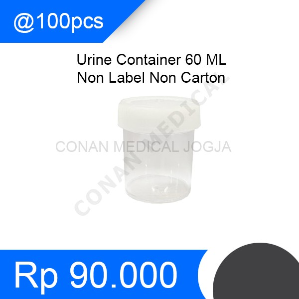 

Pot Urin 60 ML @100pcs Non Label Non Carton BENING/BURAM