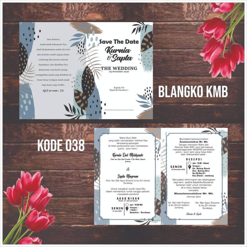 BLANGKO UNDANGAN KMB 38 (FREE FILE SETTING COREL SETELAH ORDER KATALOG)