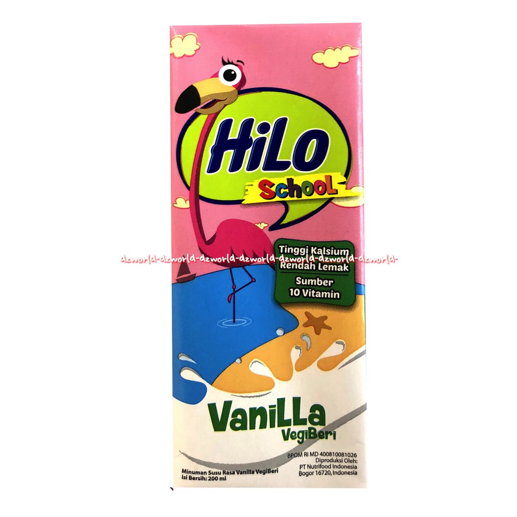 Hilo School UHT Vanilla Vegiberry 200ml Susu Hilo Siap Minum Hilo Susu Kotak Hailo Skool Skul