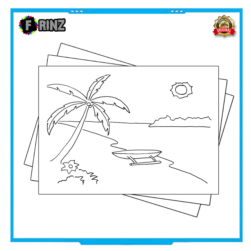 Gambar Sketsa Mewarnai ~ 17 . Pemandangan Part 1 / Seketsa Lukis / Drawing Sketch / Menggambar-09