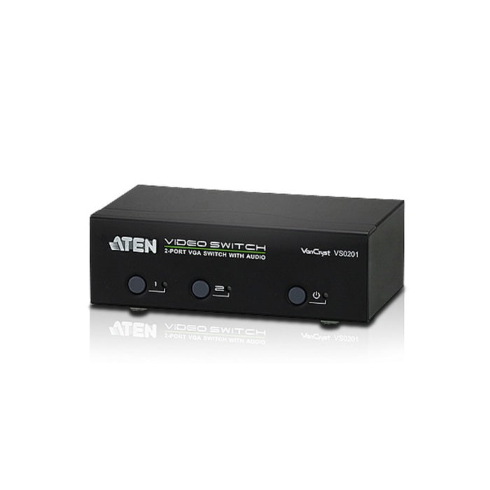 KVM - Aten - 2-Port VGA/Audio Switch VS0201