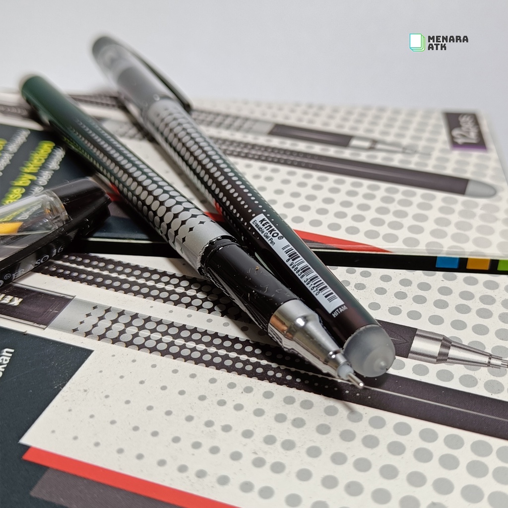 

Kenko ERASO 16 Erasable Gel Pen / Pulpen Tinta bisa Hapus 0.5mm HITAM (12PCS)