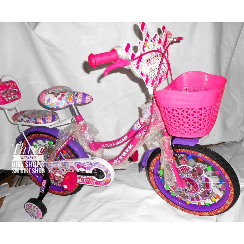 SEPEDA ANAK MINI TREX LOLLIPOP 16 inch WARNA PINK UNGU