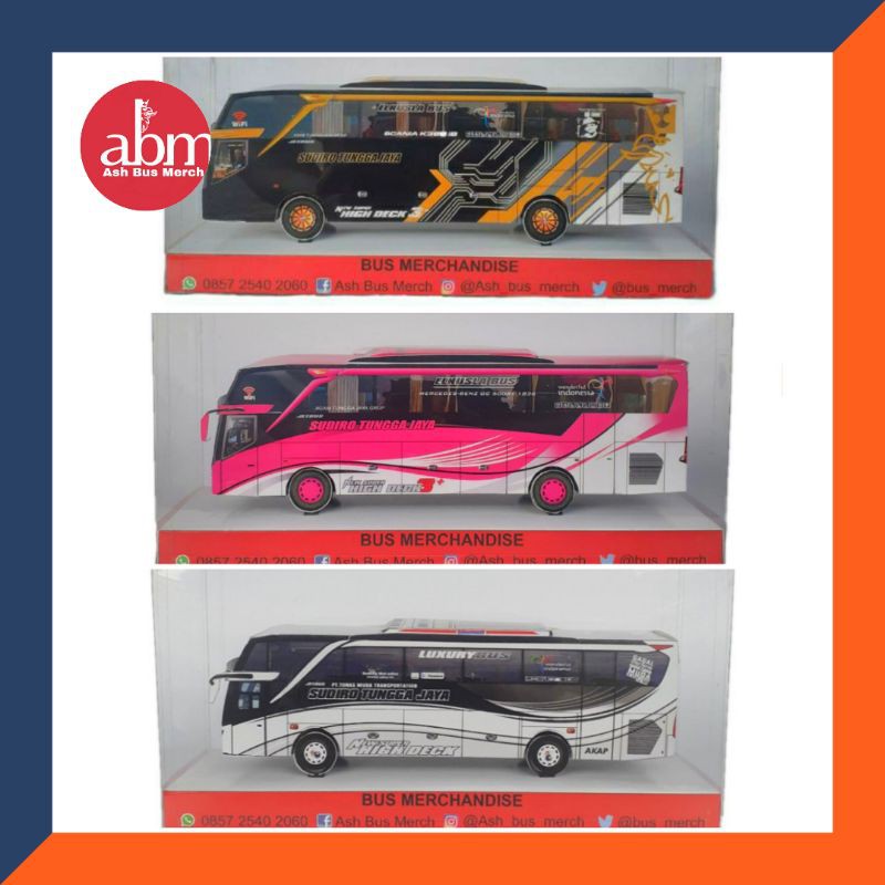 Miniatur Bus / Miniatur Bis Papercraft  STJ Sudiro Tungga Jaya