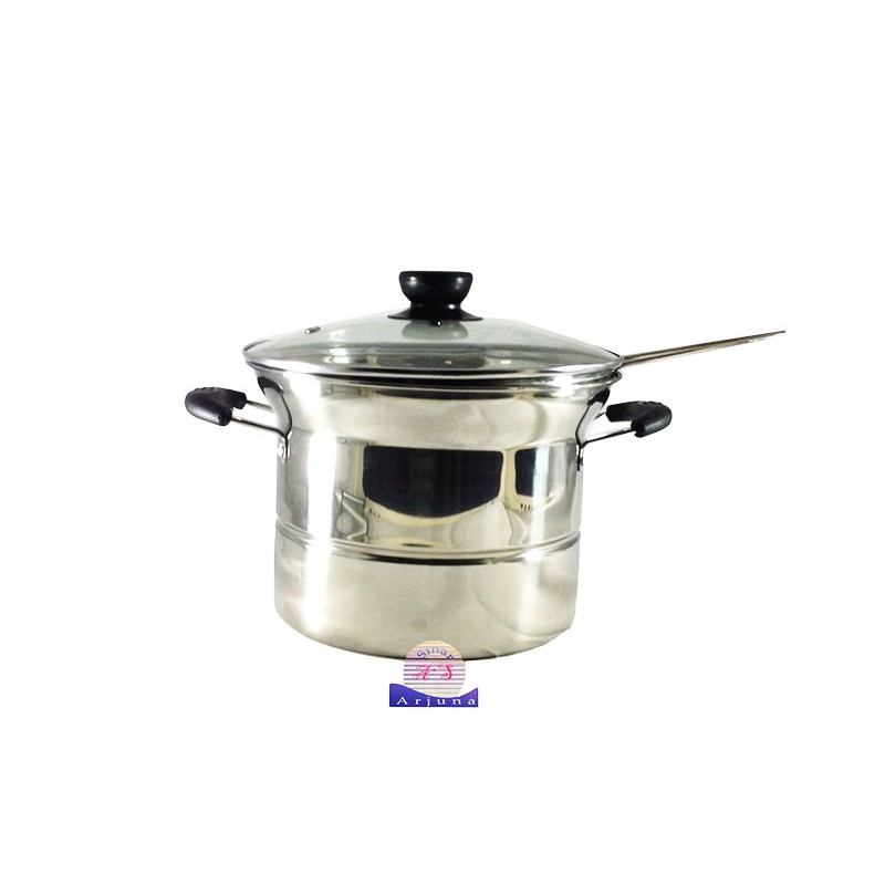 Steamer 3 in 1 multifungsi Pot Deep Fryer 22 cm Multifungsi pot 3 in 1 - Stainless