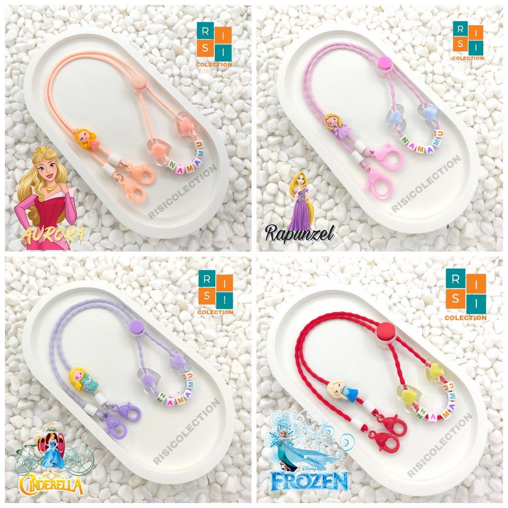 Tali Kalung Konektor Strap Masker 2in1 Anak FREE NAMA