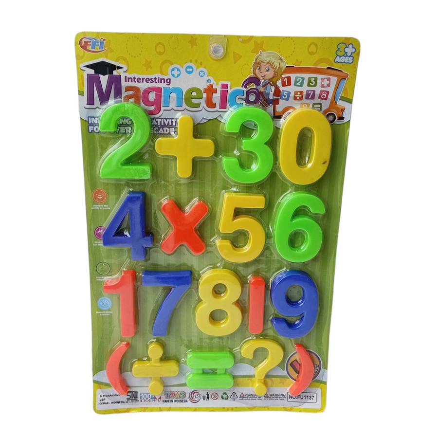 Mainan Edukasi Magnetic Game Number Angka Jumbo No FU1137 - Mainan Tempelan Angka Untuk Anak