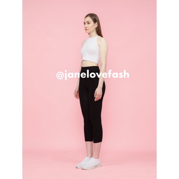 LEGGING IMPORT 7/8 HW | LEGGING TEBAL | LEGGING HITAM | LEGGING | LEGGING MELAR