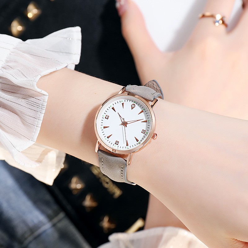 Jam Tangan Wanita Strap Pu Leather Analog / Jam Tangan Casual Wanita Analog Quartz