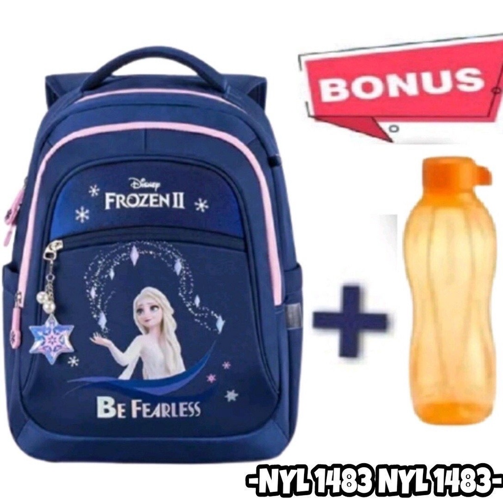 Tas Ransel Sekolah Anak Perempuan Tk Sd Motif Frozen free botol