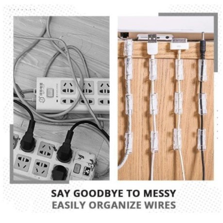 Mini Cord Cable organizer klem kabel isi 40 pcs
