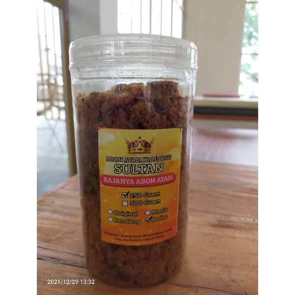 

Abon sultan toples kemasan 250gr