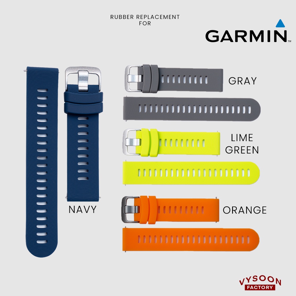 Tali Karet Rubber Strap Pengganti Untuk Garmin Venu / Venu SQ 20mm