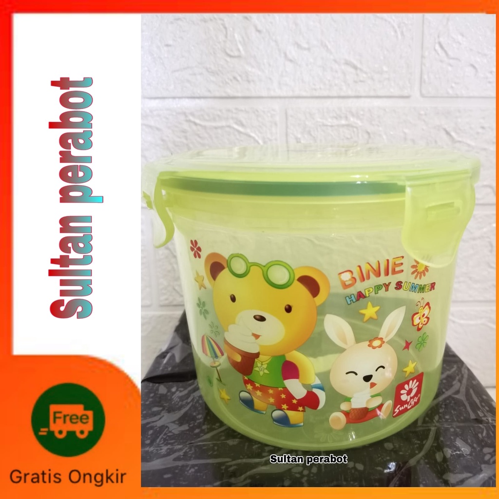 SUNLIFE TOPLES BULAT / TOPLES penyimpanan kue dan Snack ukuran 1000Ml