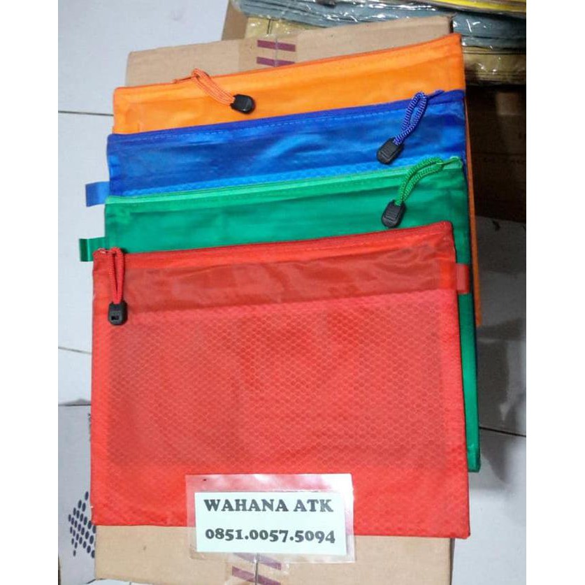 

Hanya Disini] Map Resleting / Pocket File / Zipper Pocket A5 Sekat Jala 9001