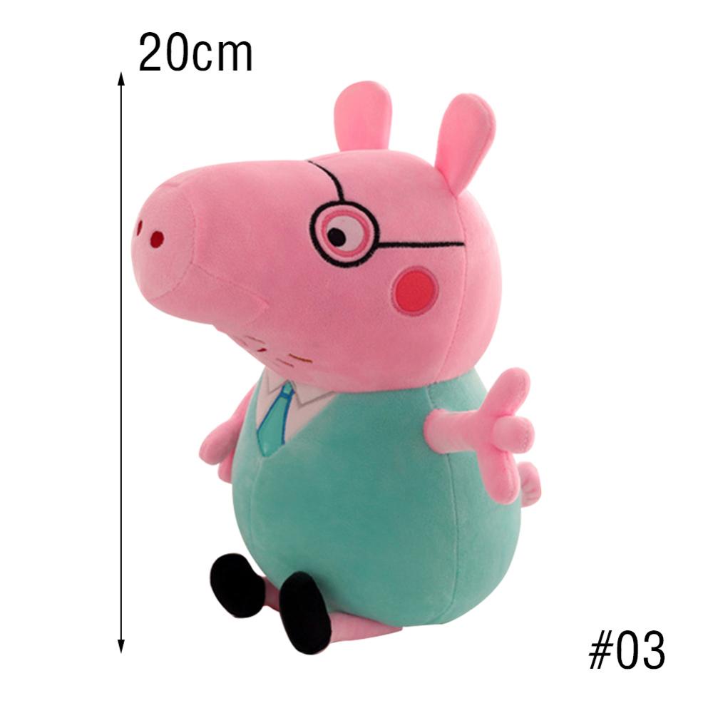 Timekey Mainan Boneka Stuffed Plush Peppa Pig 20cm Untuk Hadiah Nataltahun Baru H8M9