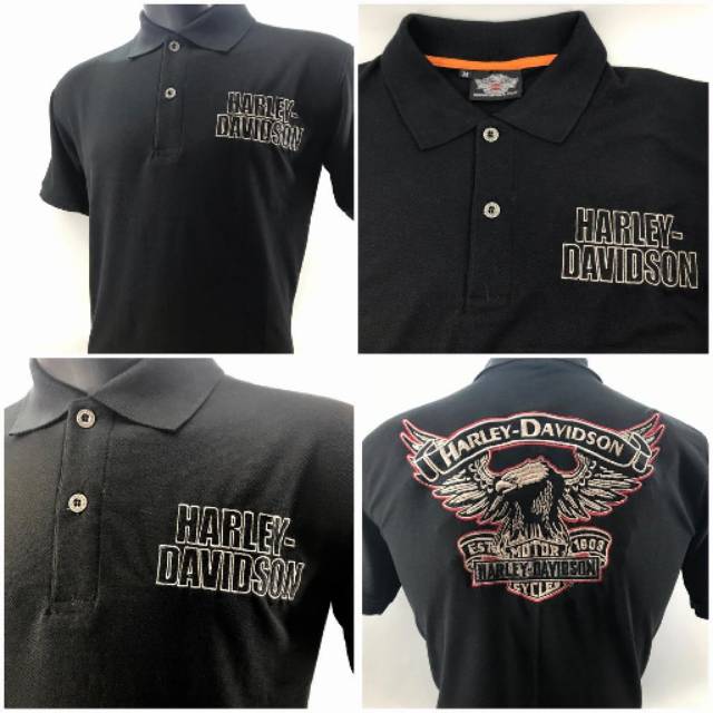  Kaos  Polo  Harley Davidson EST Eagle Shopee Indonesia