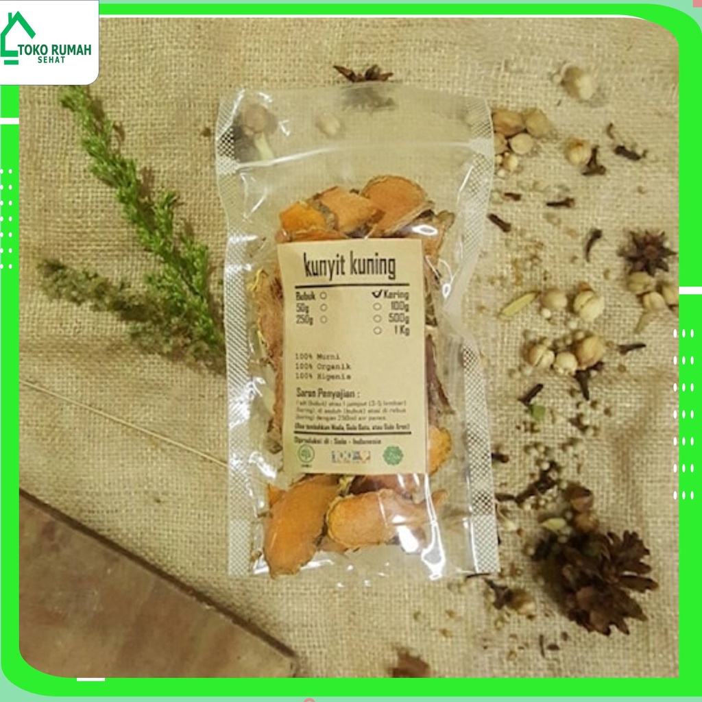 

KUNYIT KUNING IRIS KERING 500 gr - Curcuma Longa - MURNI EXPORT