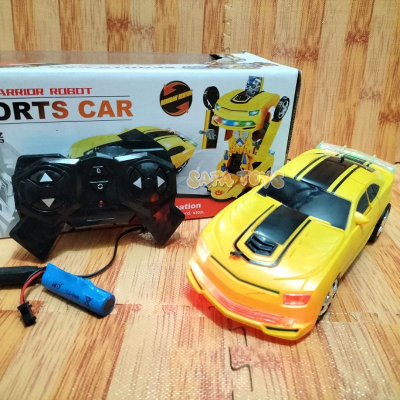 RC Mobil Robot Bumble Bee Deformation Bisa Jadi robot Dari remot free 2 baterai remot Sport Car