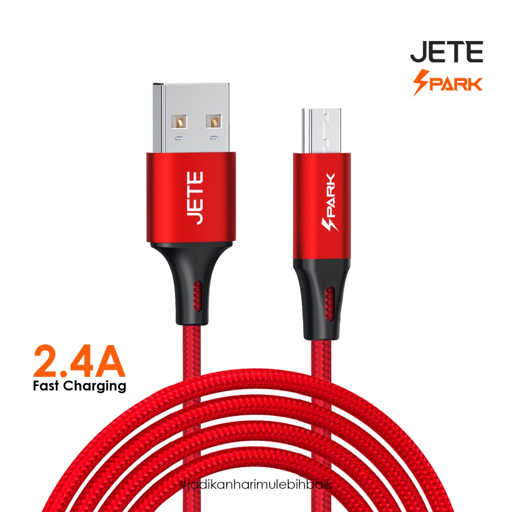 Kabel Data / Usb Micro Jete Spark Series Fast Charging 2.4A