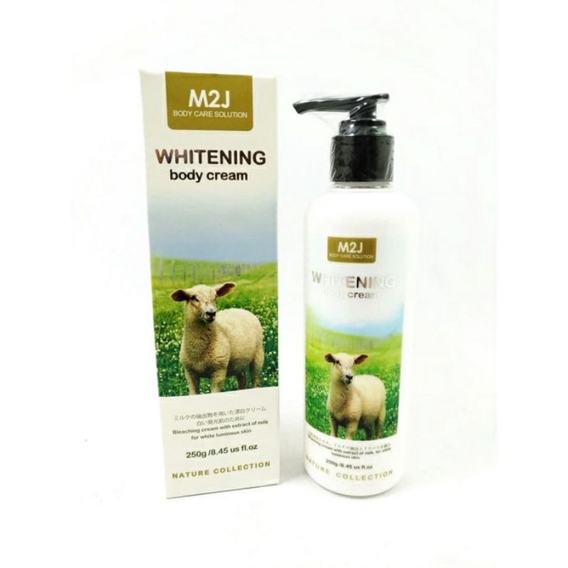 m2j body cream 250gr whitening