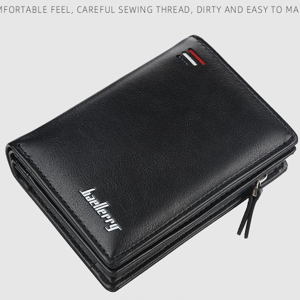 DOMPET LIPAT PRIA BAELLERRY IMPORT KULIT HITAM VIRGIL WA058B5 KECIL KARTU PENDEK ORIGINAL MURAH ASLI