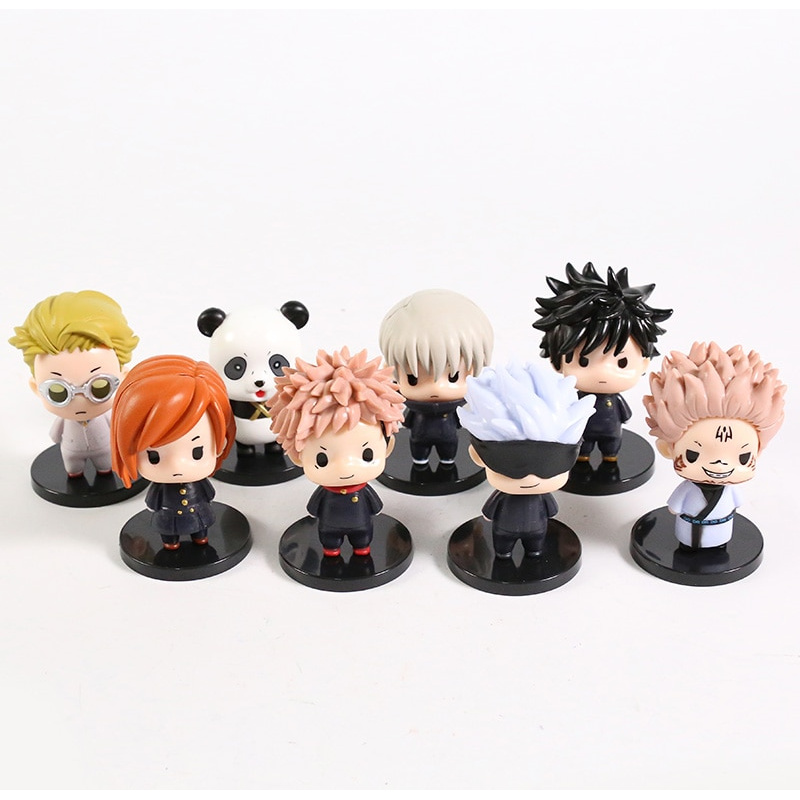 8pcs / Set Mainan Action Figure Jujutsu Kaisen Gojo Satoru Itadori Yuji Bahan Pvc Untuk Koleksi