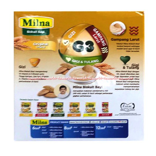 Milna Biskuit Bayi Instan Original Biskuit Rasa Original 130gr