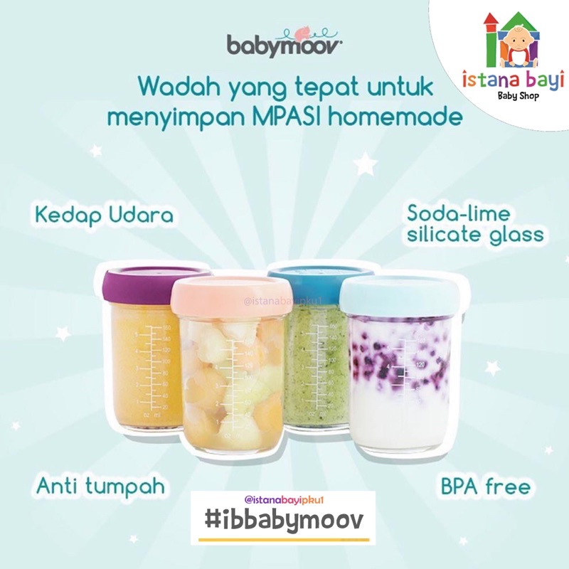 Babymoov Glass Babybols 4x240ml A004313 /Perlengakapan MPASI