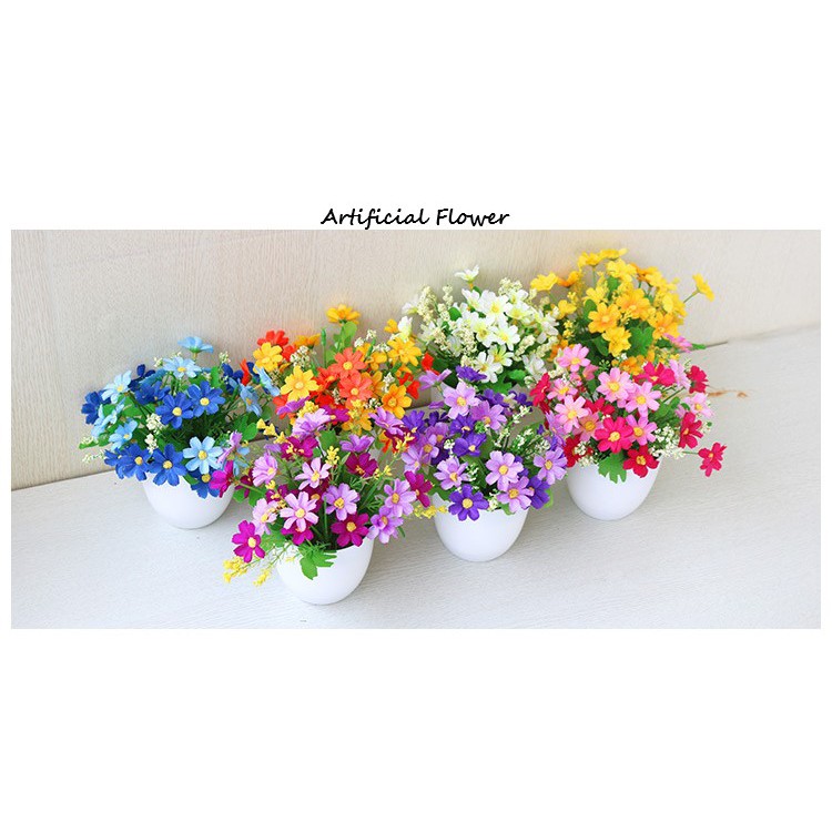 AND PBP30 Tanaman Bunga Plastik Tanaman Hias Bunga Anggrek Krisan Pot Bunga Artificial Flower-5