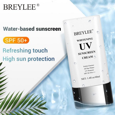 BREYLEE UV Sunscreen Cream Whitening Krim Tabir Surya SPF 50++ Pelindung Wajah dari Sinar Matahari whitening Anti-Aging