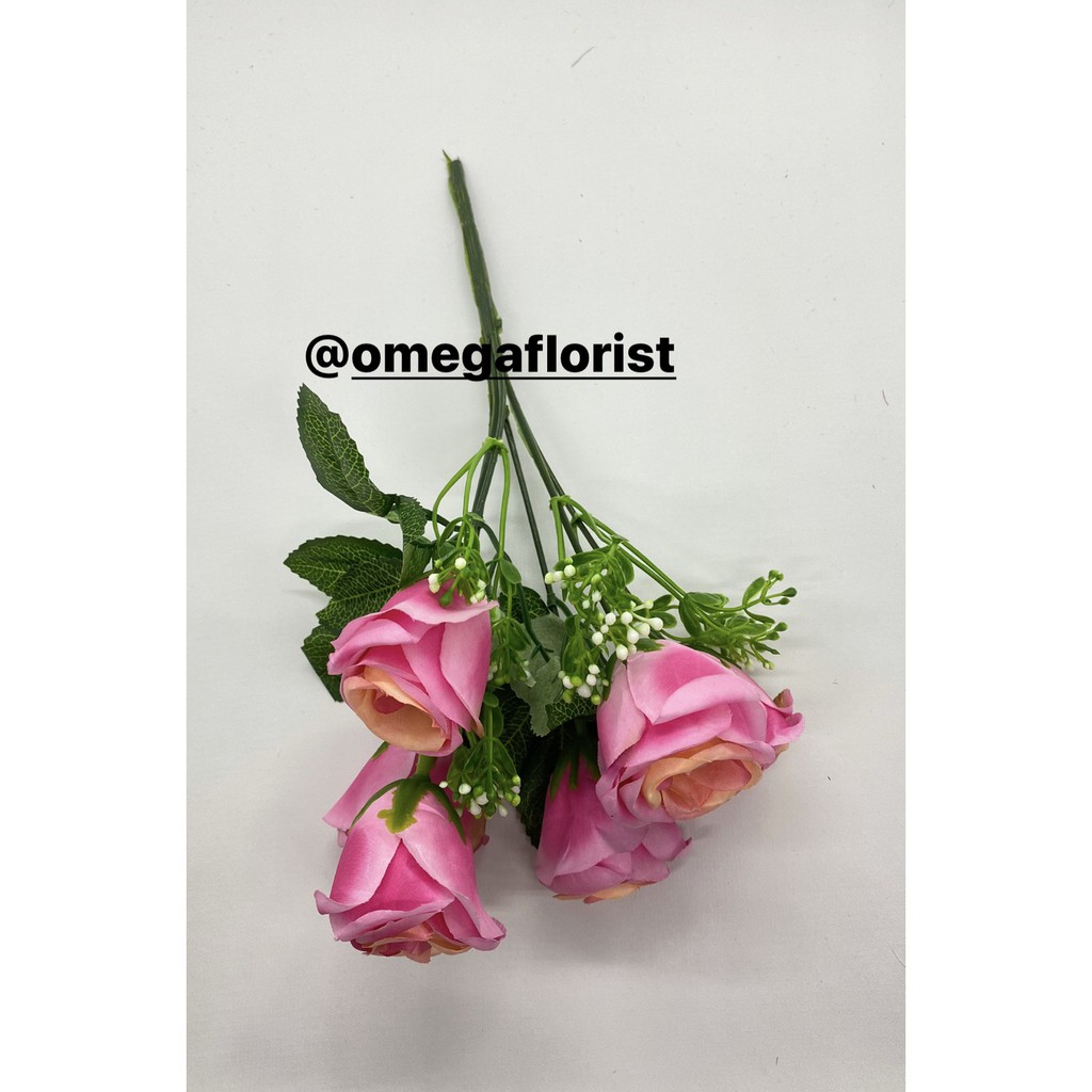 Bunga Kuncup Tropis Rose Artificial Bunga Artificial/Bunga Plastik/Bunga Dekorasi/Dekorasi Pernikahan/Pernikahan-1