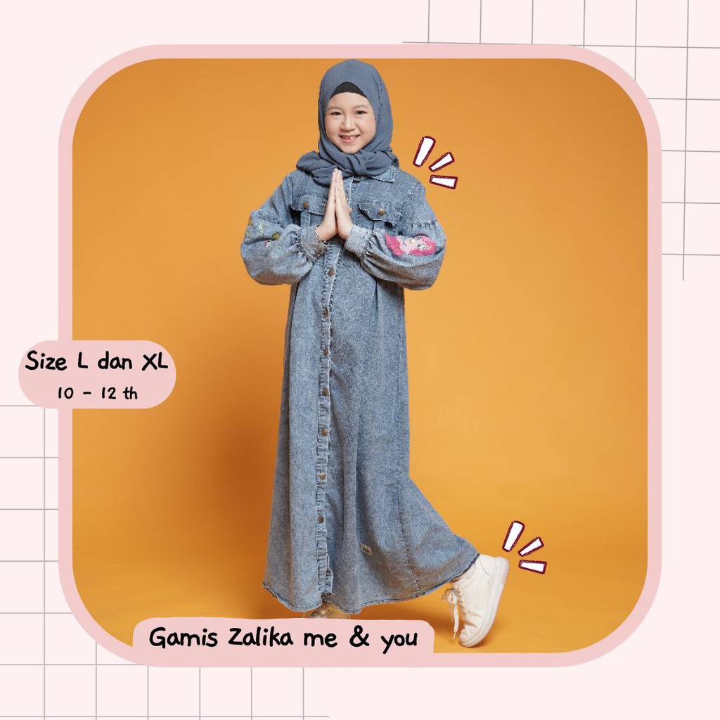 Gamis Zalika jeans wash Me & You