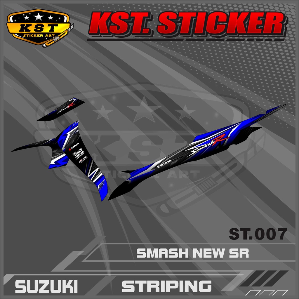 Striping Smash Sr New - Sticker Striping Suzuki Smash Sr New. ST 007