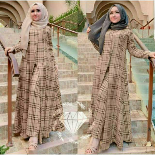 SET CELANA BERRYLOOKS, KATUN KOTAK, GAMIS HIJAB MUSLIM, DRESS