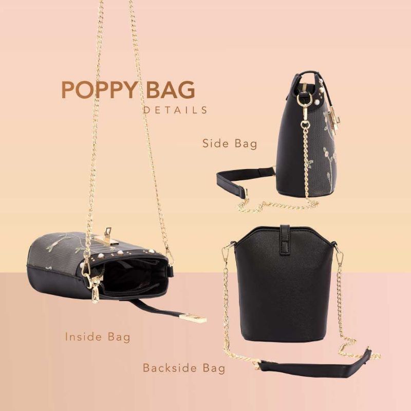 POPPY BAG JIMS HONEY ORI TAS SELEMPANG WANITA KECIL IMPOR FASHION CEWEK KOREA SLING SHOULDER MURAH