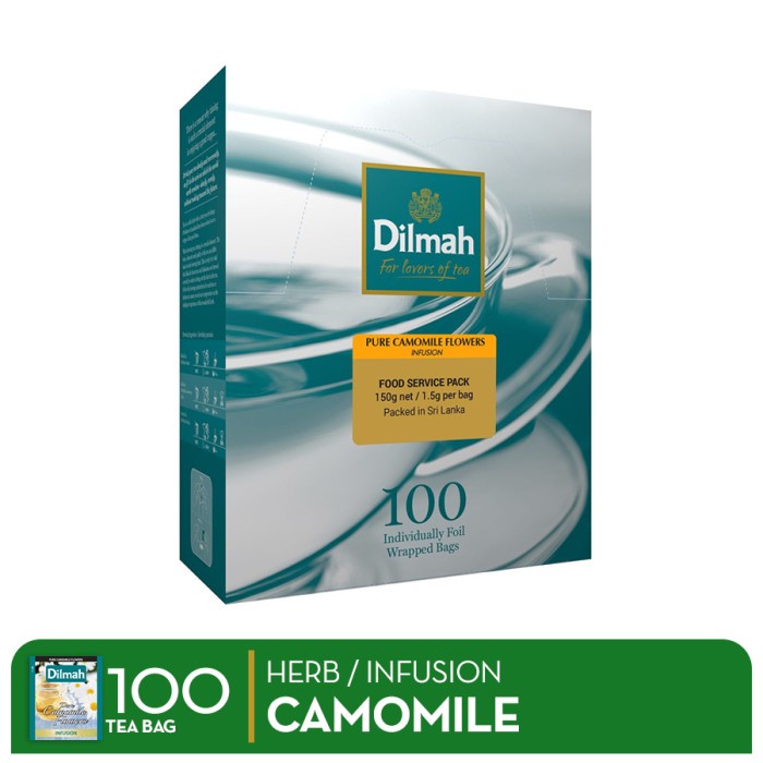 

teh-daun- dilmah pure camomile flower tea - teh celup infusion -daun-teh.