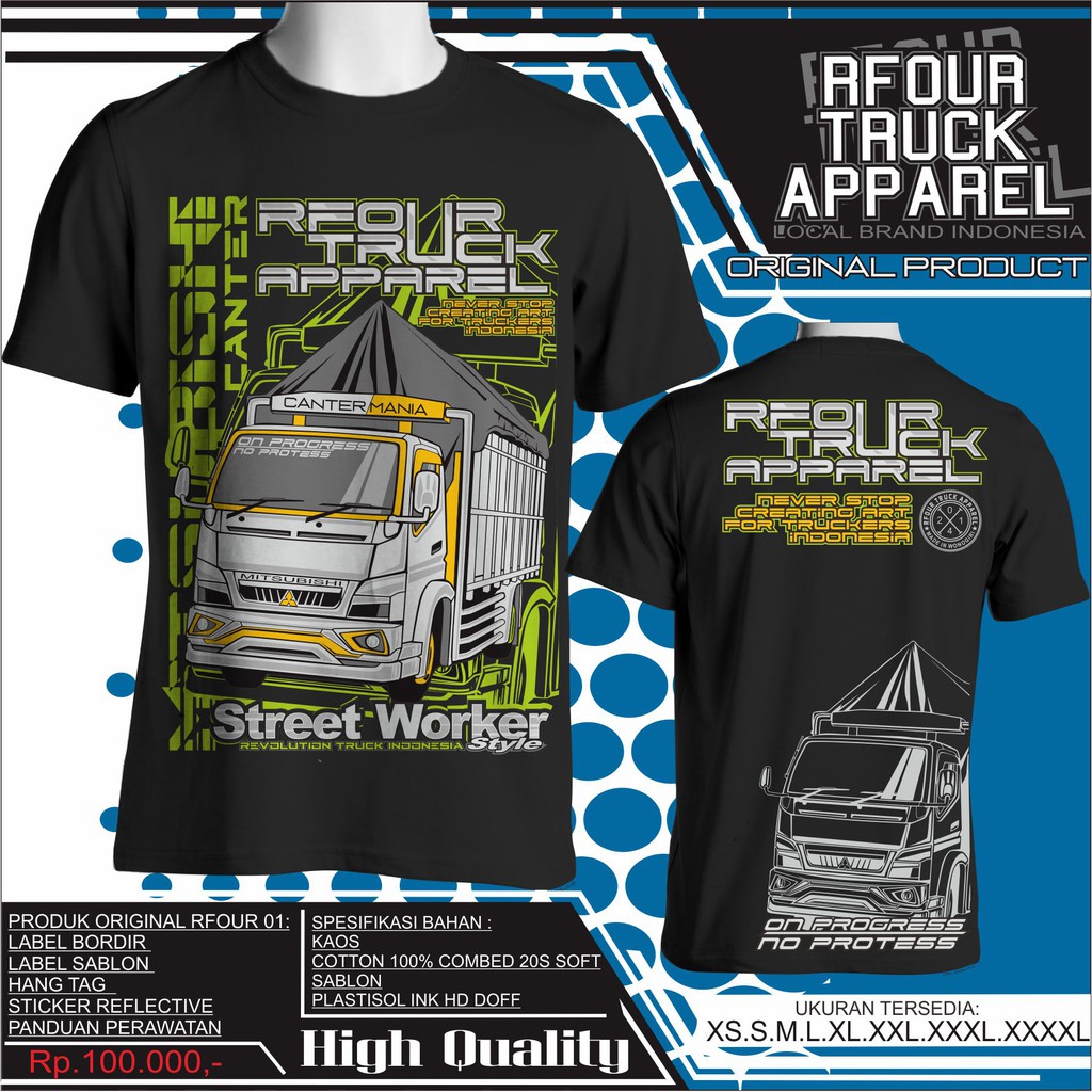 RFOUR TRUCK APPAREL original kode:street worker
