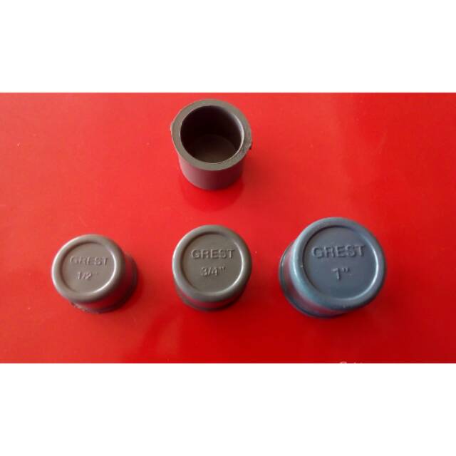 tutup dop plug pipa paralon pvc polos  / drat dalam / drat luar 1/2 3/4 1 inch inchi 1/2" 3/4" 1"
