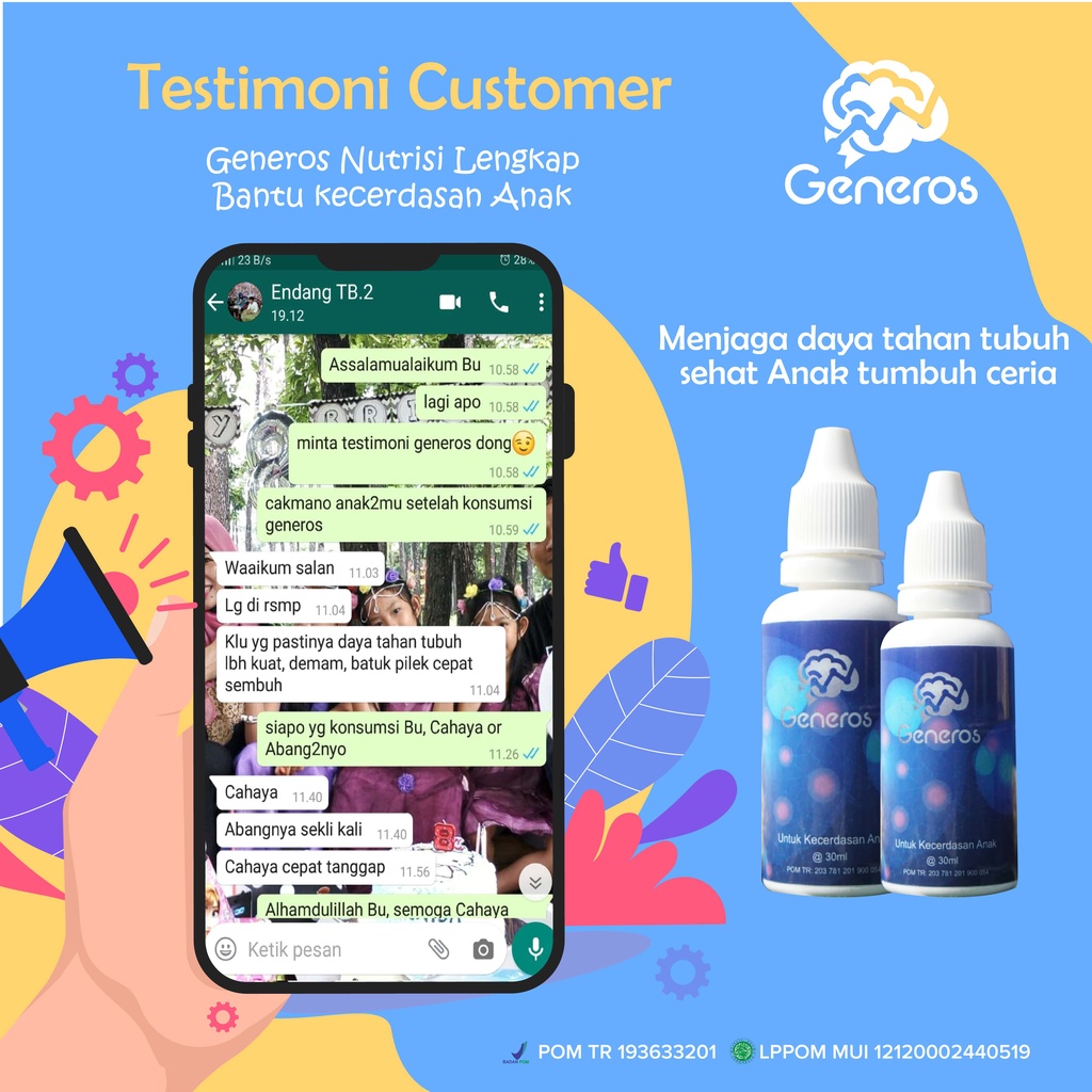 100% Original Generos -  Madu Generous Multivitamin Nutrisi &amp; Vitamin Otak Anak Atasi Speech Delay Telat Bicara Stunting Hyperaktif Hiperaktif Autis Tingkatkan Konsentrasi &amp; Daya Ingat