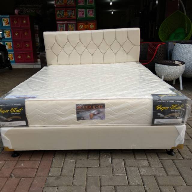 Set Kasur Spring Bed Superkoil + Divan