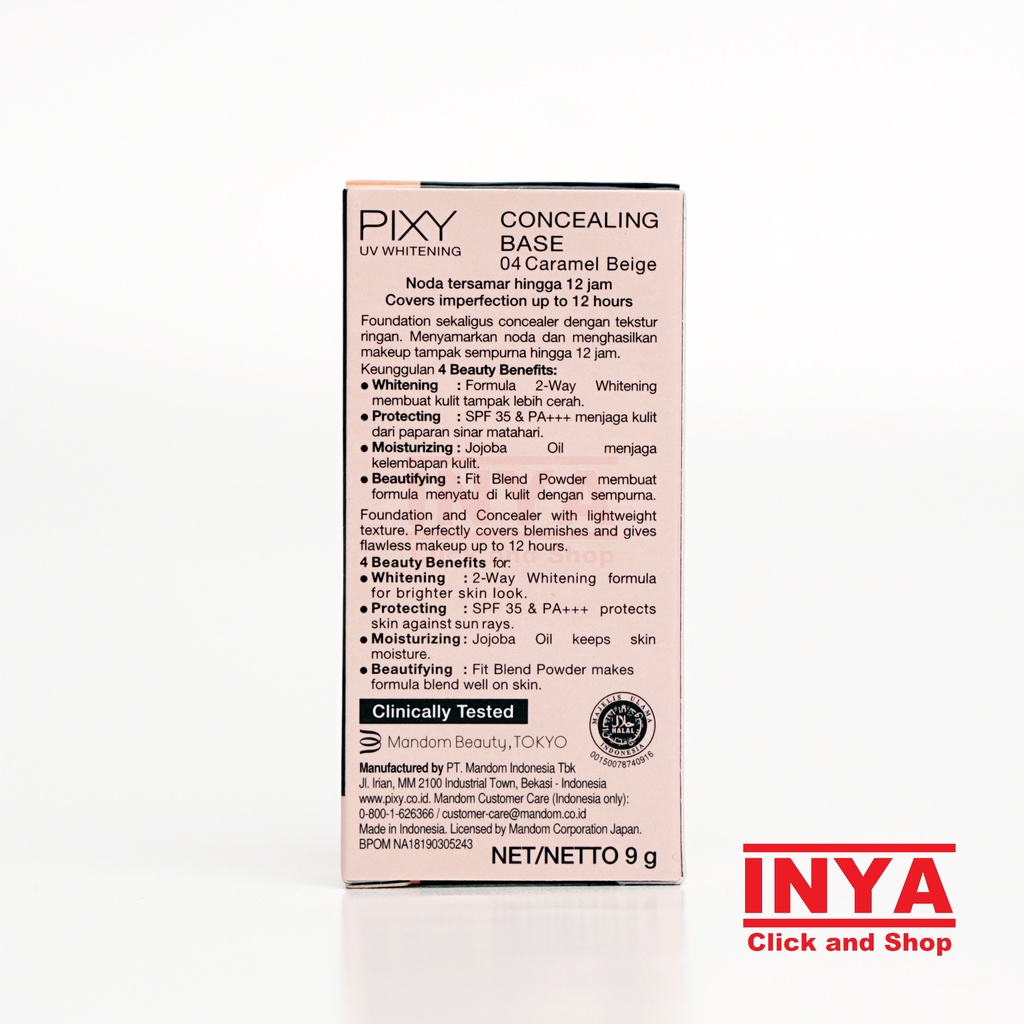 PIXY UV WHITENING CONCEALING BASE 04 CARAMEL BEIGE 9gr