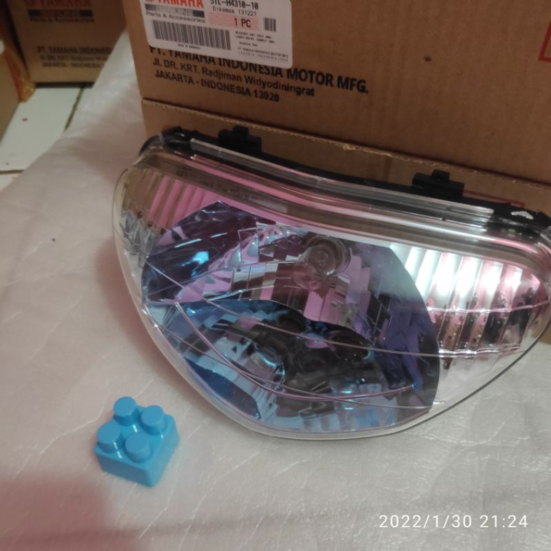 REFLEKTOR LAMPU DEPAN ASSY MIO LAMA 5TL PLUS BOHLAM FITING ORIGINAL ORI YAMAHA BLUE SMOKE