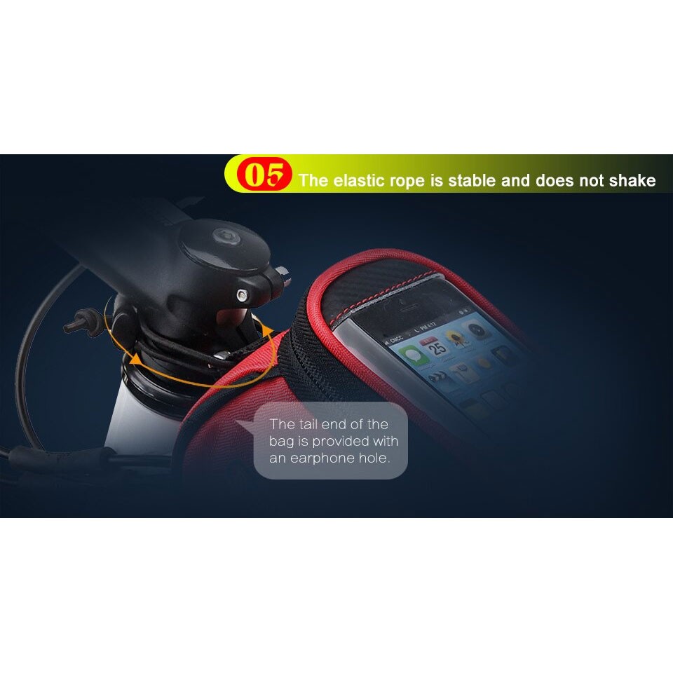 ROSWHEEL Tas Barang Sepeda Smartphone Holder Touch Waterproof - YP35 - Black
