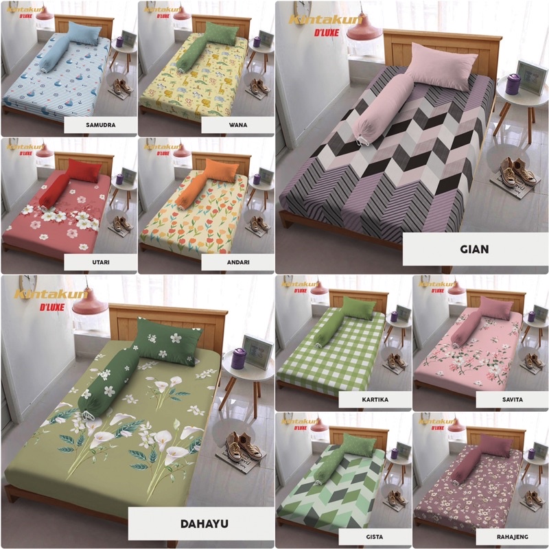 (BISA COD)SPREI KINTAKUN DELUXE NO 3 UK 120*200 CM DIJAMIN TIDAK LUNTUR