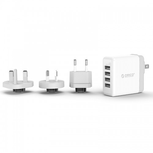 ORICO DSP-4U 34W 4Port Smart Wall Charger with UK,AU,EU Add on AC PLUG