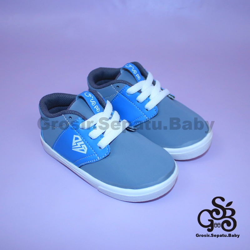 sepatu anak sneakers sepatu anak laki laki sepatu anak perempuan model casual PHOENIX kids ABU polos ringan fleksibel &amp; Anti Slip