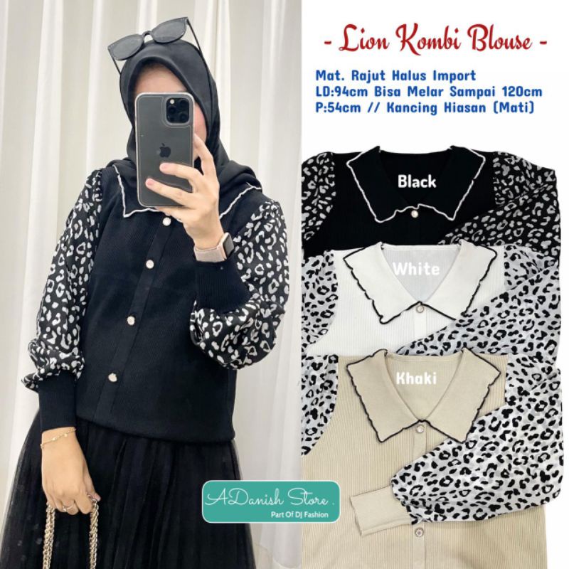 LION KOMBI BLOUSE BY ADANISH STORE (READY)